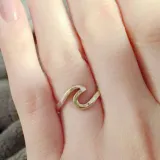 Fashion Simple Design Sea Wave Rings Ocean Surf Alloy Ring Rose Gold Silver Color Finger Jewelry Rings for Women Surfer Gift