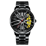 Sports Car Wheel Rim Hub Watches Men Custom Design Sport Car Rim Hub Men Watch Stainless Steel Waterproof Creative Watch