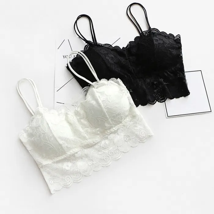 2020 Fashion Women Bralette Bra Female Tops Hot Sale Female Lace Strap Wrapped Chest Shirt Top New Underwear Bras