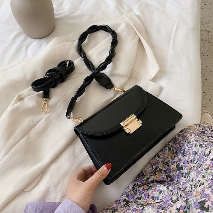 Solid Color PU Leather Sac A Main Femme Crossbody Bags For Women 2020 Summer Small Shoulder Handbags Female Chain Bag