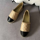 New Women Espadrilles Shoes Flat Genuine Leather Shoes Woman Casual Loafers Top Quality Spring Autumn Big Size 35-41