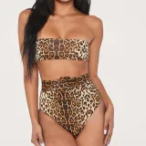 High Waist Bikini 2020 Sexy Black Swimwear Women Swimsuit High Leg Bandeau Bikinis Set Swimming for Bathing Suit Woman Swimsuits