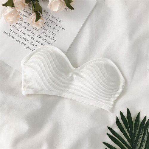 Sexy Strapless Bras for Women Wire Free Solid Color Brassiere Female Comfortable 3/4 Cup One-Piece Bra Women Sexy Lingerie