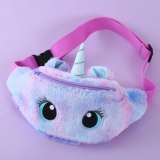 2020 New Cute Unicorn Female Waist Bag Kids Fanny Pack Cartoon Plush Women Belt Bag Fashion Travel Phone Pouch Chest Bag