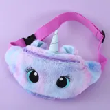 2020 New Cute Unicorn Female Waist Bag Kids Fanny Pack Cartoon Plush Women Belt Bag Fashion Travel Phone Pouch Chest Bag