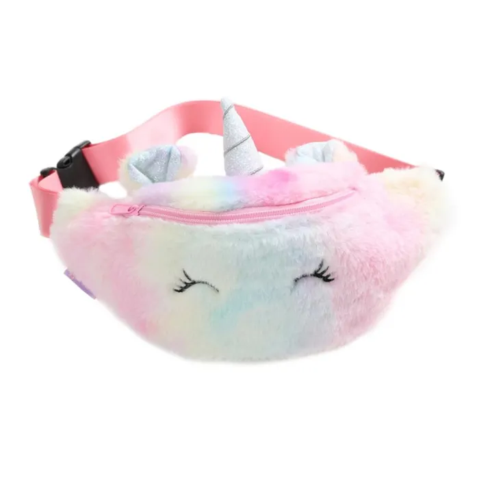 Sequins Printing  Unicorn Sequin Fashion Waist Bag Fanny Pack Children Cartoon Chest Bag Outdoor Travel Pocket Phone Pouch