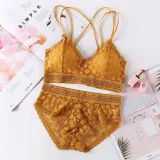 Beauty Back Sexy Women's Underwear Set Transparent Lace Push-up Bra and Panty Sets Female Brassiere Embroidery Lingerie Set