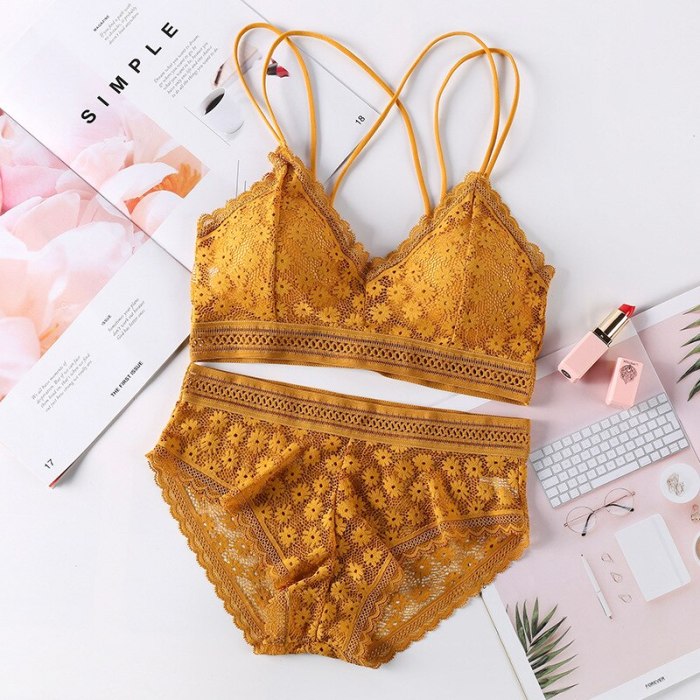 Beauty Back Sexy Women's Underwear Set Transparent Lace Push-up Bra and Panty Sets Female Brassiere Embroidery Lingerie Set
