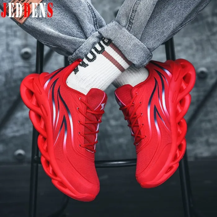Breathable Summer Sneakers Blade Shoes Men's Sports Light Soft Running Shoes for Men Lace Up Platform Footwear Runway Shoe