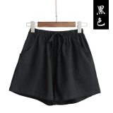 2020 New Hot Summer Casual Cotton Linen Shorts Women Plus Size High Waist Shorts Fashion Short Pants  Streetwear Women's Shorts