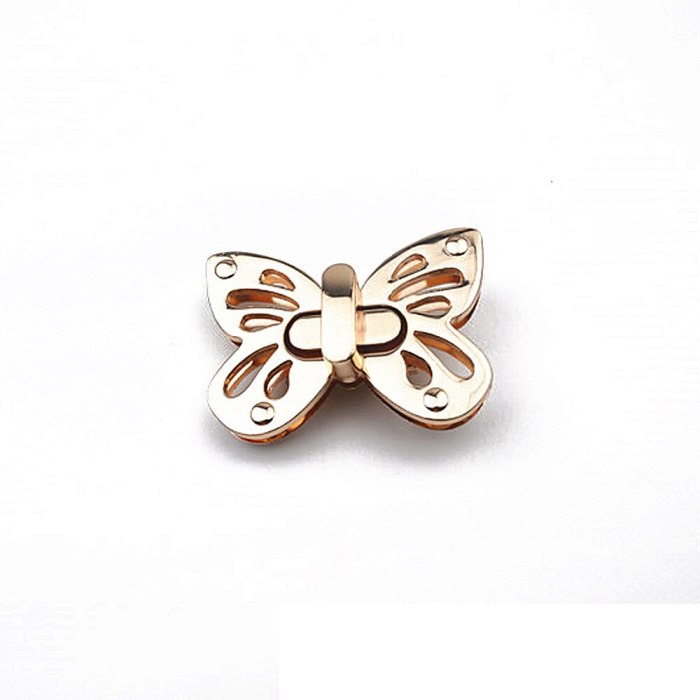 Butterfly Shaped Twist Turn Lock Metal Purse Lock Closure for DIY Handbag Shoulder Bag Purse