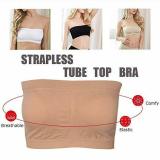 Double Layers Plus Size Strapless Bra Bandeau Tube Removable Padded Top Stretchy Summer Bra Size S-3XL
