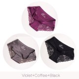 Sexy Lace Panties Seamless Women Underwear Nylon Silk  Briefs Intimates Bikini Cotton Lingerie Amazing Briefs DULASI 3 pcs set