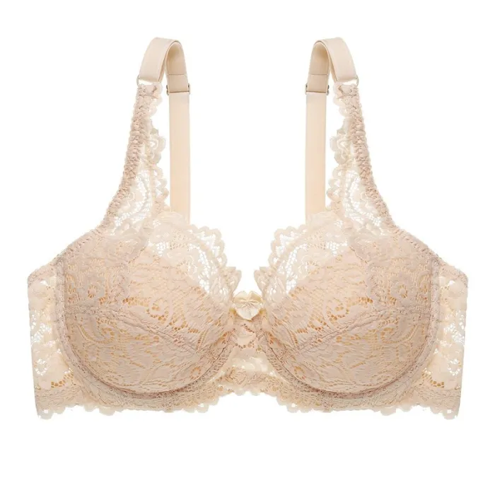 FINETOO Sexy Bra Women Lace Bras B C Cup Floral Brassiere Deep V Underwear Plus Size Bralette Underwire Bra Female Lingerie New