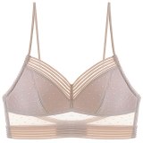 New Sexy Low Back Lace Bralette White Bra Bustier Crop Top Polka dot mesh Ultra Thin Underwear Women Lingerie Sexy Tank Tops Bra