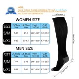 Men Women Antifatigue Compression Socks Flight Travel Stocking 15-30 MmHg Fit For Nurses, Pregnancy, Varicose Veins Relief Socks