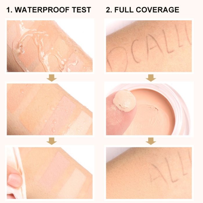 FOCALLURE Eye Concealer & Base 7 Colors Full Coverage Suit for All Color Skin Face/Eye Makeup Liquid Concealer