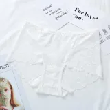 Underwear Women Plus Size Sexy Lace Panties Transparent Briefs Seamless Lingerie Lady Panties Cotton High-Rise For Weight 100KG