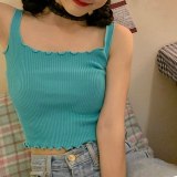 SEASONS Embroidery Butterfly Women Tank Tops Tees Summer Sleevless Casual Crop Top Ladies White Fashion Mini Vest 2020 ASVE80725