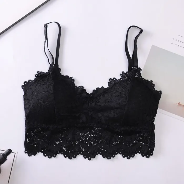 2020 New Arrival Women Push Up Wireless Lace Bra Top Women Plus Size Bralette Underwear Lingerie Full Cup