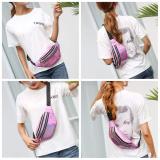 2019 Holographic Women Silver Laser Bum Bag Travel Shiny Waist Bags Fashion Girls Pink Leather Hologram Hip Bag