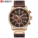 Luxury Brand Men Military Sport Watches Men's Quartz Clock Leather Strap Waterproof Date Wristwatch