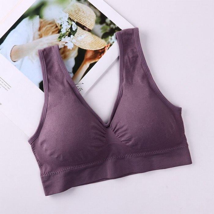 Plus Size Bras For Women Seamless Bra With Pads Big Size 4XL 5XL Bralette Push Up Brassiere Bra Vest Wireless Active Bra