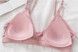 French Style Bralette Lace Bra Girls Triangle Cup Lingerie Deep V Wireless Underwear Soft Thin Seamless Bra