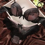 6 colors brassiere set sexy lace bra sets comfortable underwear set solid crop top female lingerie for women underwire push up