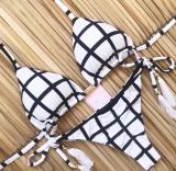 2020 Sexy Bandeau Bikini Print Women's Two-Piece Swimsuit Bikini One Shoulder Swimwear Brazilian Set