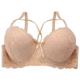 FINETOO Sexy Lace Bra Fashion Racerback Floral Bras For Women B C Cup Underwire Lingerie Bralette Female Bow Brallete Brassiere