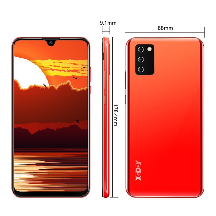 XGODY NOTE 10 Android 9.0 4G mobile phones 2GB RAM 16GB ROM Face ID 5MP Camera Dual SIM GPS WIFI 7.2  19:9 smartphone Quad Core