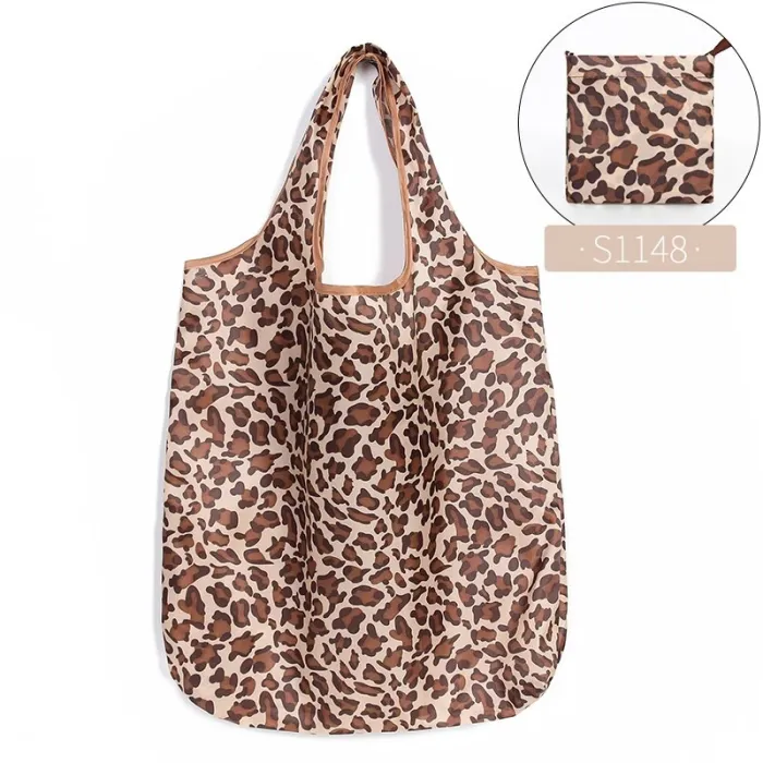 Folding Shopping Bag Eco Friendly Ladies Gift Foldable Reusable Tote Bag Portable Travel Shoulder Bag Small Size
