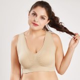 Plus Size Bra Seamless Bra With Pads Big Size 5XL 6XL Push Up Bralette Bras For Women  Vest Wireless Active Brassiere Bra