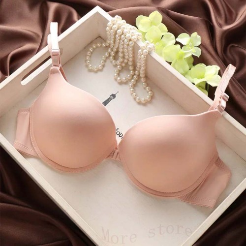New Fashion Bralette Seamless Sexy Lingerie Simple Push Up Bra Front Closure Button Candy Color Women Underwear Small Brassiere