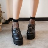 Girl Lolita Retro Gothic Student Doll Shoes Japanese Style Commuter Uniform Leather Princess Shoes Kawaii Anime Cosplay Costumes