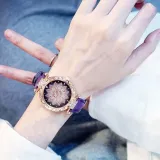 2019 Women Watches Set Starry Sky Ladies Bracelet Watch Casual Leather Sports Quartz Wristwatch Clock