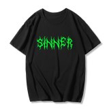Gothic top Sinner Letter Printed Harajuku Hipster Punk Style Unisex T-Shirt Street Style Loose Casual Cool Grunge Women Tee