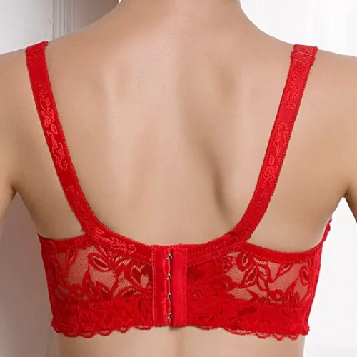 Plus size Foreign Trade Ultra-thin Lace Sexy Thin Cotton Cup Plump Big Push Up Bra  Bralette Encaje Sexy Bra modis lingerie