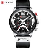 Top   Brand Casual Fashion Watches for Male Sport Military Leather Wrist Watch Men Watch Chronograph