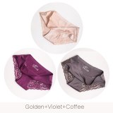 Sexy Lace Panties Seamless Women Underwear Nylon Silk  Briefs Intimates Bikini Cotton Lingerie Amazing Briefs DULASI 3 pcs set