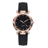 Casual Women Romantic Starry Sky Wrist Watch Leather Rhinestone Designer Ladies Clock Simple Dress