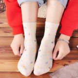 Ladies Socks Cotton Stars Moon Creative Fun Socks Universe Starry Sky Trend Harajuku Novelty Cute Middle Tube Women Cotton Socks