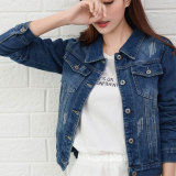 Women 2019 New Fashion Denim Jackets Autumn Casual Long Sleeve Basic Short Jean Jacket Vintage Korean Harajuku Coats