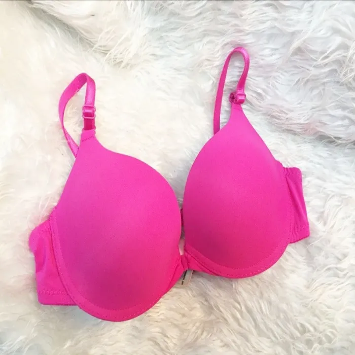 new fashion sexy simple push up bra front button candy color A B C cup bras for women underwear brassiere lingerie bralette