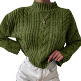 Knitted Turtleneck Sweater Women Autumn Ladies Solid Pullover Sweater Korean Style Female Long Sleeve Knit Jumpers Femme