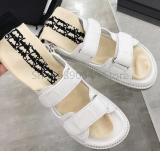 Ladies luxury rhombic leather sandals summer fashion brand comfortable non-slip Flat Roman sandals women's platform sandals