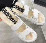 Ladies luxury rhombic leather sandals summer fashion brand comfortable non-slip Flat Roman sandals women's platform sandals