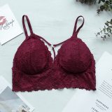 Lace Bralette Sexy Bras For Women Floral Lace Bra Wireless Underwear Deep V Crop Top Female Push Up Bra Sexy Lingerie