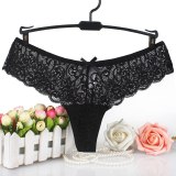 Sexy Ladies Cotton Mesh Transparent Panties Thongs String lingerie Fashion Low-Rise Women Underwear Seamless Briefs 1pcs afq9082